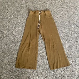 MATE the Label Waffle Knit Wide Leg Lounge Pants, Olive